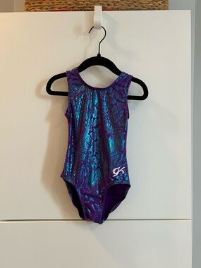 GK Metallic Teal and Purple Girls Gymnastics Leotard